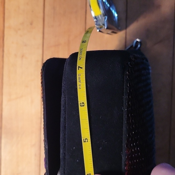 Free People Sequin Embellished Mixed Media Shoulder Beg - Picture 9 of 12